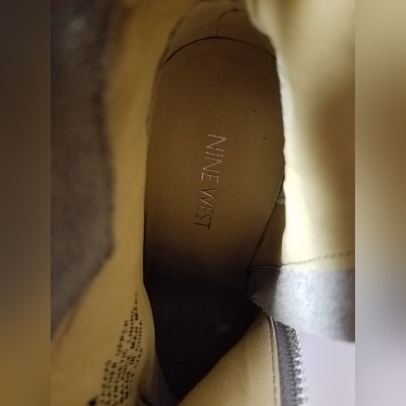NINE WEST Ankle Boots Gray leather/suede size 5 - Picture 11 of 11